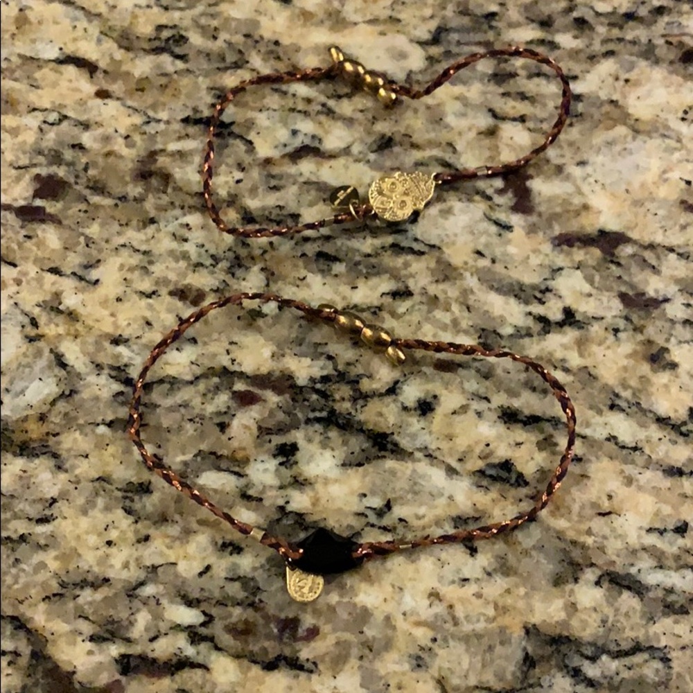 Threaded Alex and Ani duo bracelets